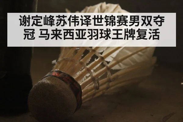谢定峰苏伟译世锦赛男双夺冠 马来西亚羽球王牌复活